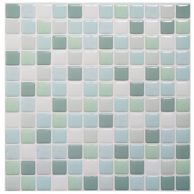 Mosaic Wall Tile Peel and Stick Self adhesive Backsplash DIY Kitchen Bathroom Home Wall Sticker Vinyl 3D