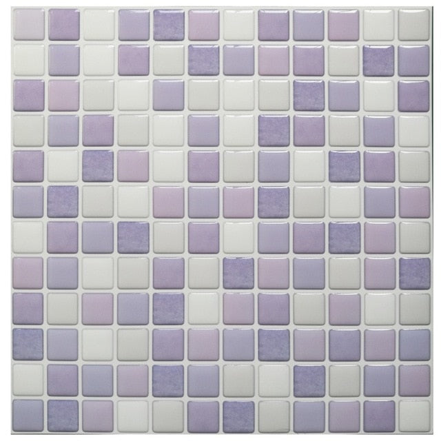 Mosaic Wall Tile Peel and Stick Self adhesive Backsplash DIY Kitchen Bathroom Home Wall Sticker Vinyl 3D