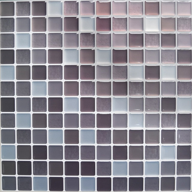 Mosaic Wall Tile Peel and Stick Self adhesive Backsplash DIY Kitchen Bathroom Home Wall Sticker Vinyl 3D