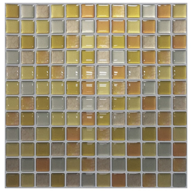 Mosaic Wall Tile Peel and Stick Self adhesive Backsplash DIY Kitchen Bathroom Home Wall Sticker Vinyl 3D