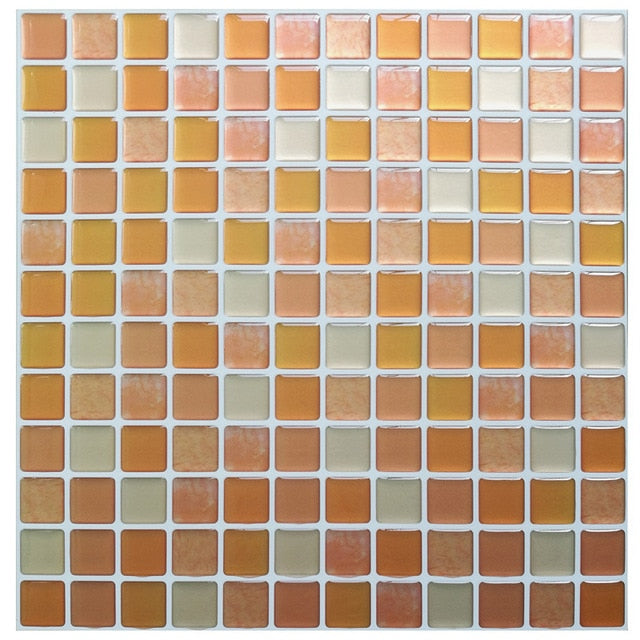 Mosaic Wall Tile Peel and Stick Self adhesive Backsplash DIY Kitchen Bathroom Home Wall Sticker Vinyl 3D