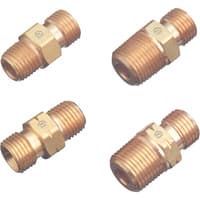 3/4" NPT to D Size Left Hand Acetylene Regulator Outlet Bushing, Brass