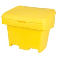 Heavy-Duty Outdoor Salt and Sand Storage Container, 30" x 24" x 24", 5.5 cu. Ft., Yellow