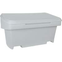 Heavy-Duty Outdoor Salt and Sand Storage Container, 24" x 48" x 24", 10 cu. Ft., Grey