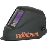 WHP4000 Premium Series ADF Welding Helmet with Extra-Large Blue Lens Technology, 3.94" L x 3.28" W View Area, Black/Orange