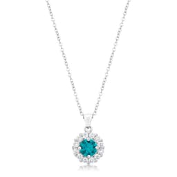 Bella Bridal Pendant in Aqua