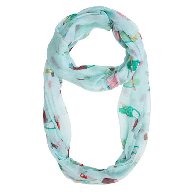 Mint Shauna Toucan Infinity Scarf