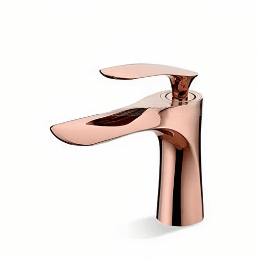 European-Style Rose Gold Basin Vanity Mixer — Hot & Cold
