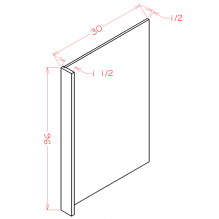 White Shaker Refrigerator End Panel (REPV3096)