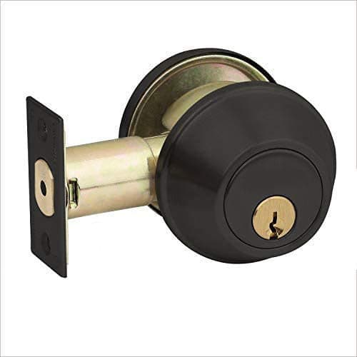 DEAD BOLT LOCK OIL RUBBED BRONZE