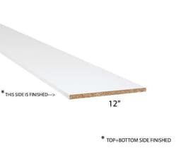 WHITE MELAMINE SHELF 5/8''*12''*97''