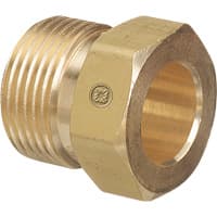 Right-Hand Male Regulator Nut, Brass