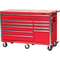 PRC5610 Pro Series Roller Cabinet, 10 Drawers, 55-9/10" W x 24-1/10" D x 39-7/10" H, Red