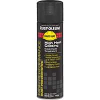 High Heat Spray Paint, Black, Flat, 15 oz., Aerosol Can
