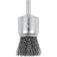 Shaft Mounted Crimped End Brush, 1", 0.012" Fill, 1/4" Shank