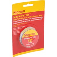 Measure Stix™ Steel Measuring Tape with Adhesive Backing, 1/2" x 12'/4 m, ft/in - mm Graduations