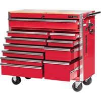 PRC4211 Pro Series Roller Cabinet, 11 Drawers, 42" W x 18" D x Red