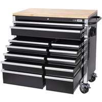 HDRC4112 HD Series Roller Cabinet, 12 Drawers, 41" W x 21" D x 40-3/10" H, Black