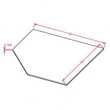 Grey Shaker Diagonal Sink Floor — GS-SBF4242