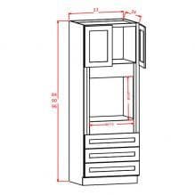 Grey Shaker Tall Oven Cabinet (O338424/O339024/O339624)