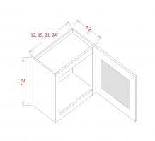 Dark Wood Shaker Single-Door Stacker Wall