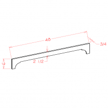 Dark Wood Shaker Crown Valance (VACR48)