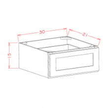 White Shaker 1-Drawer Base — 30" Wide (1DB30)