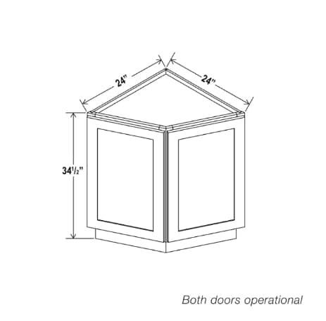 White Shaker Base End Cabinet — SW-BEC24