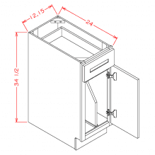 White Shaker Tray Divider Base (B12TD/B15TD/B18TD)