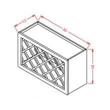 White Shaker Wine Rack — WRC3018 (30x18)