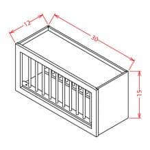 White Shaker Plate Rack Wall Cabinet