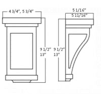 White Shaker Small Corbel (CBW9)