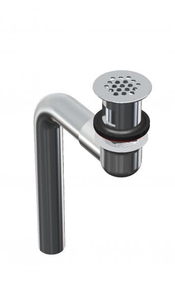 1-1/4"CHOROME OFFSET LAVATORY DRAIN WITH GRID DRAIN (17 GAUGE TAILPIECE)