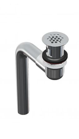 1-1/4"CHOROME OFFSET LAVATORY DRAIN WITH GRID DRAIN (17 GAUGE TAILPIECE)