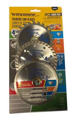 4-1/2'' DIAMOND SAW BLADES (SET OF 3 PCS)