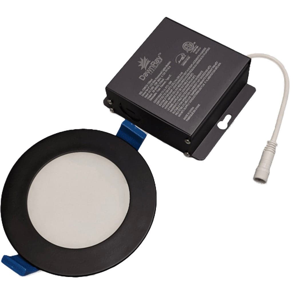 4'' BLACK TRIM LED POT LIGHT (3 LIGHT COLOUR OPTIONS: 3000K, 4000K AND 5000K) WITH JUNCTION BOX
