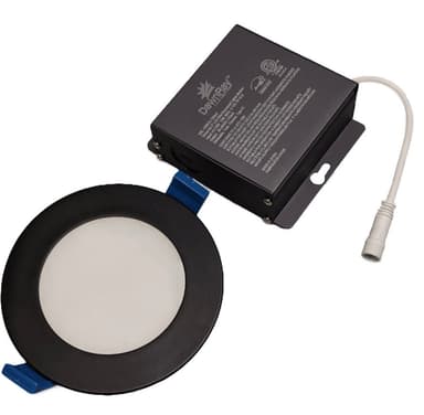 4'' BLACK TRIM LED POT LIGHT (3 LIGHT COLOUR OPTIONS: 3000K, 4000K AND 5000K) WITH JUNCTION BOX