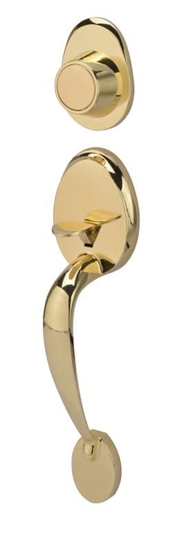 #8582-POLISHED BRASS ROUND DUMMY HANDLESET