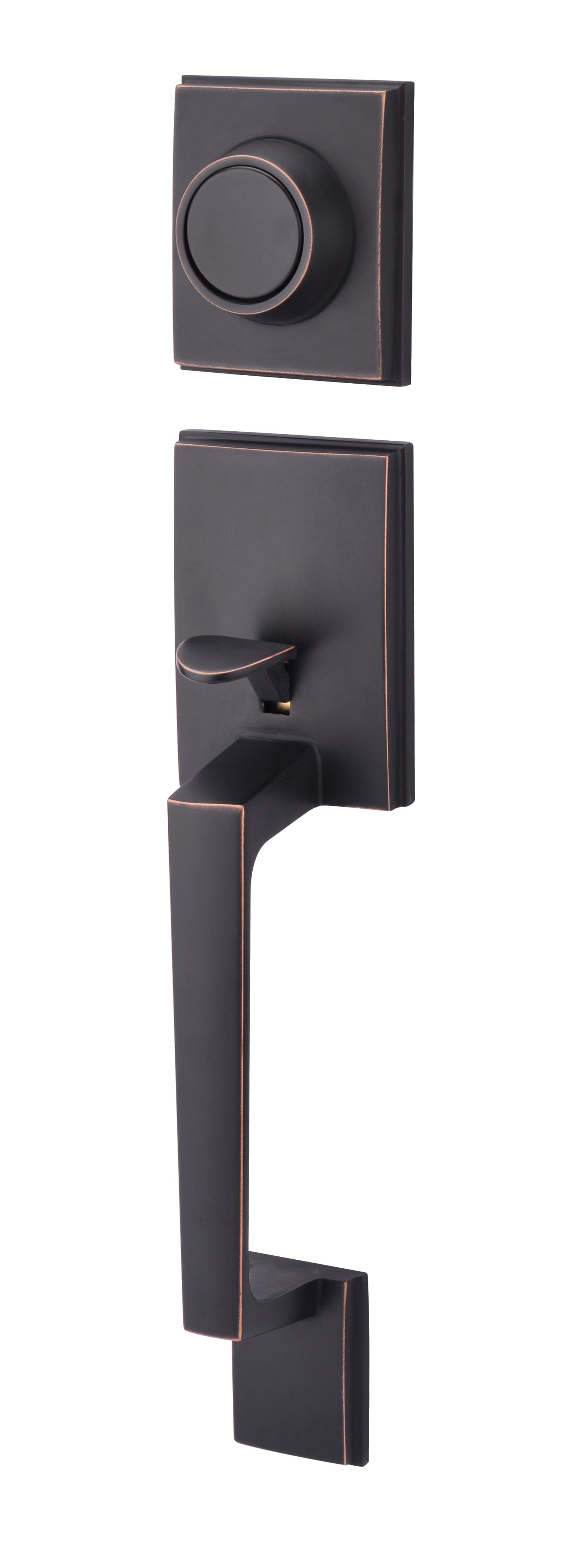 #8589-OIL RUBBED BRONZE SQUARE DUMMY HANDLESET