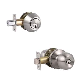ENTRY COMBO LOCK SET SATIN NICKEL