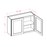 White Shaker - 36"Bridge Cabinets WALL CABINET 2 Doors
