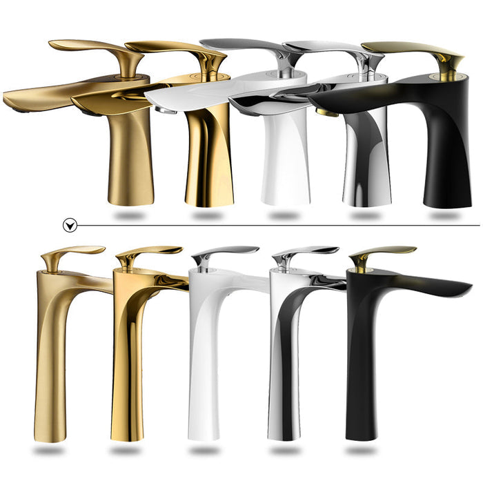 Black Basin Hot and Cold Water Faucet for Household Bathroom Cabinets - Lina Faucets
