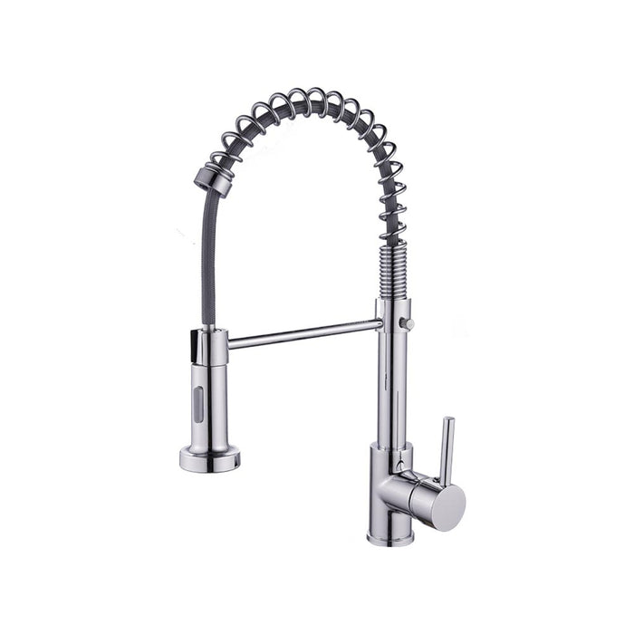 Chrome Modern Multifunction Flexible Sink Faucet Pull Out Spring Kitchen Faucets