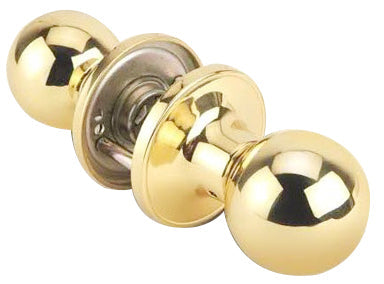 PASSAGE LOCK (BALL KNOB) POLISHED BRASS