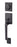 #8586-OIL RUBBED BRONZE SQUARE HANDLESET