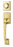 #8588-POLISHED BRASS SQUARE DUMMY HANDLESET