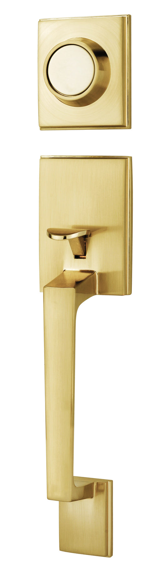#8588-POLISHED BRASS SQUARE DUMMY HANDLESET