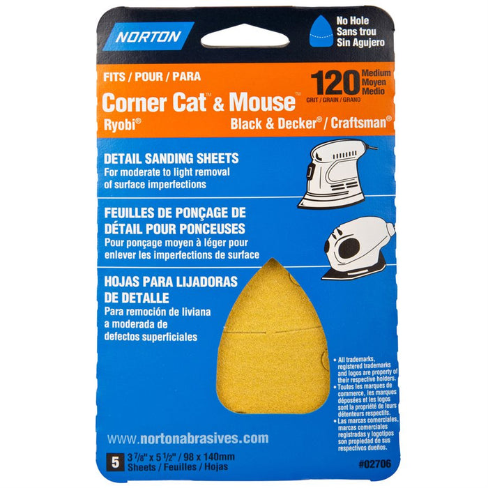 DETAIL SANDING SHEETS - 5PCS (120 MEDIUM GRIT)
