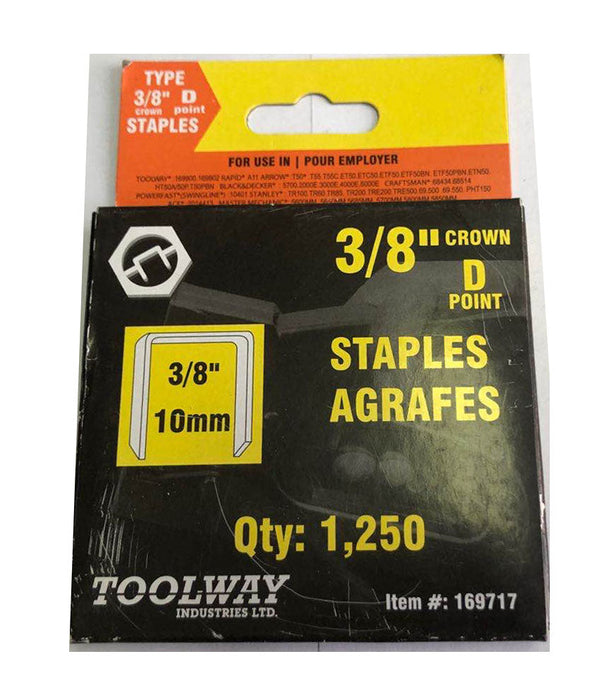 T-50 3/8'' CROWN D POINT STAPLES