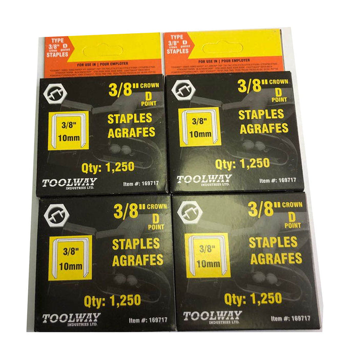 T-50 3/8'' CROWN D POINT STAPLES 4 PK